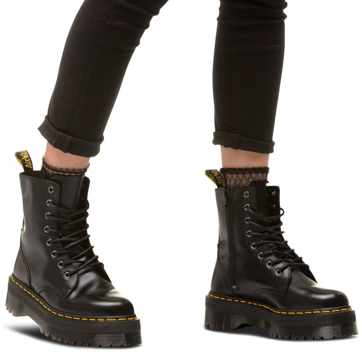 DR MARTENS - Dr Martens Jadon Botín Mujer Cuero Negro