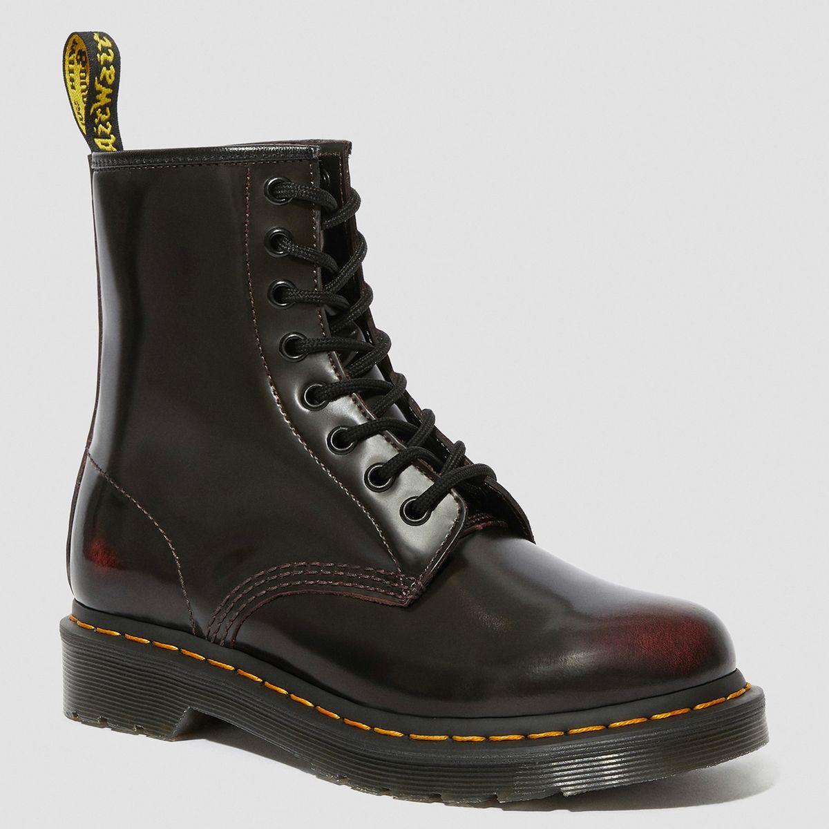 DR MARTENS - Dr Martens 1460 W Arcadia Botín Mujer Cuero Rojo