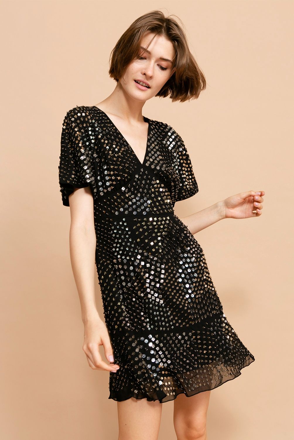BASEMENT - Basement Vestido Lentejuelas Mujer