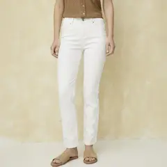 UNIVERSITY CLUB - Jeans Straight Tiro Medio Mujer