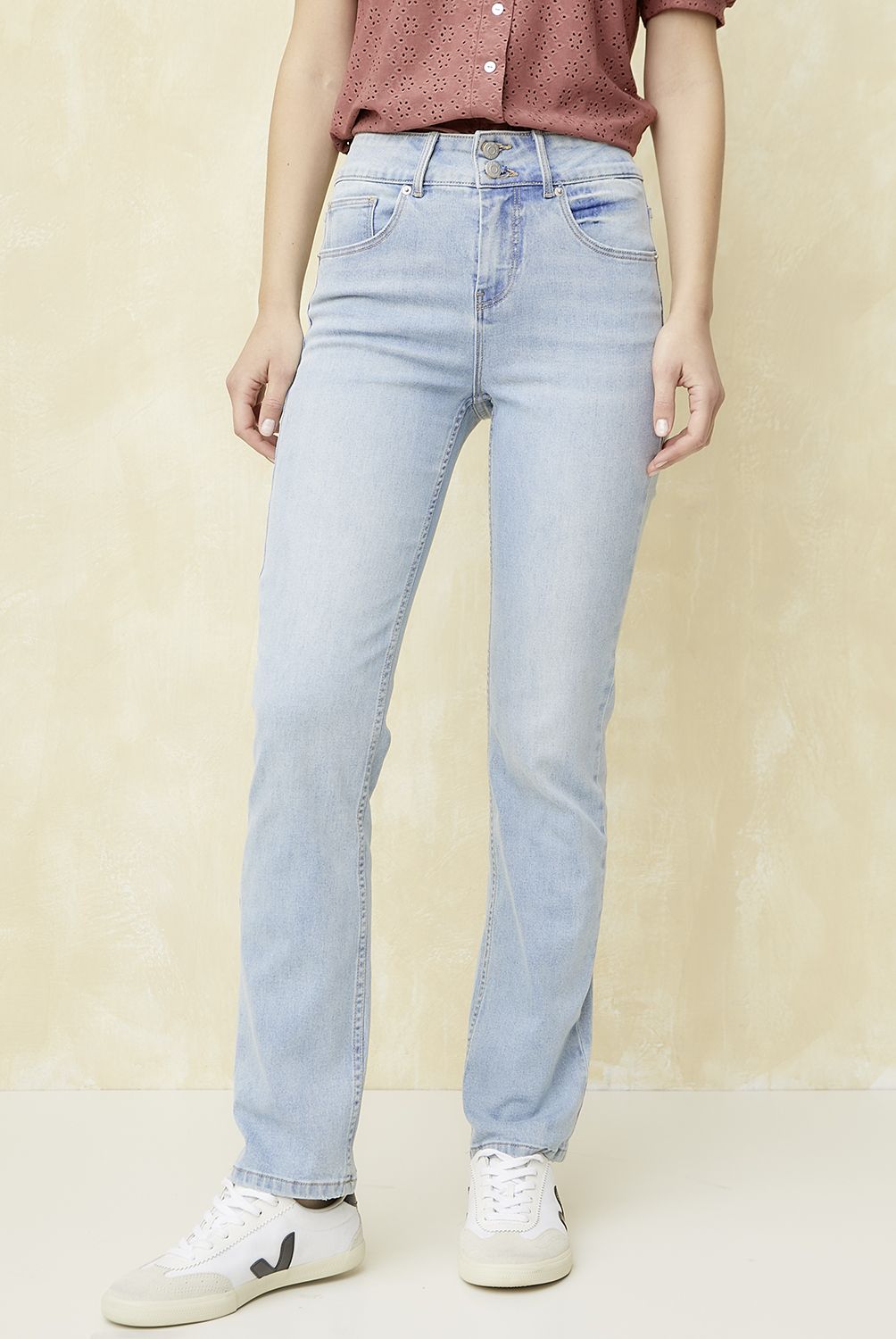 UNIVERSITY CLUB - Jeans University Club Boot Cut Tiro Medio Mujer Algodón Stretch