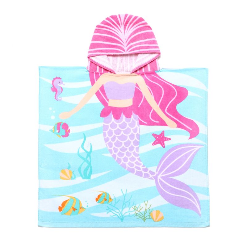 MICA KIDS - Toalla de Playa Infantil con Capucha Sirena  Mica Kids