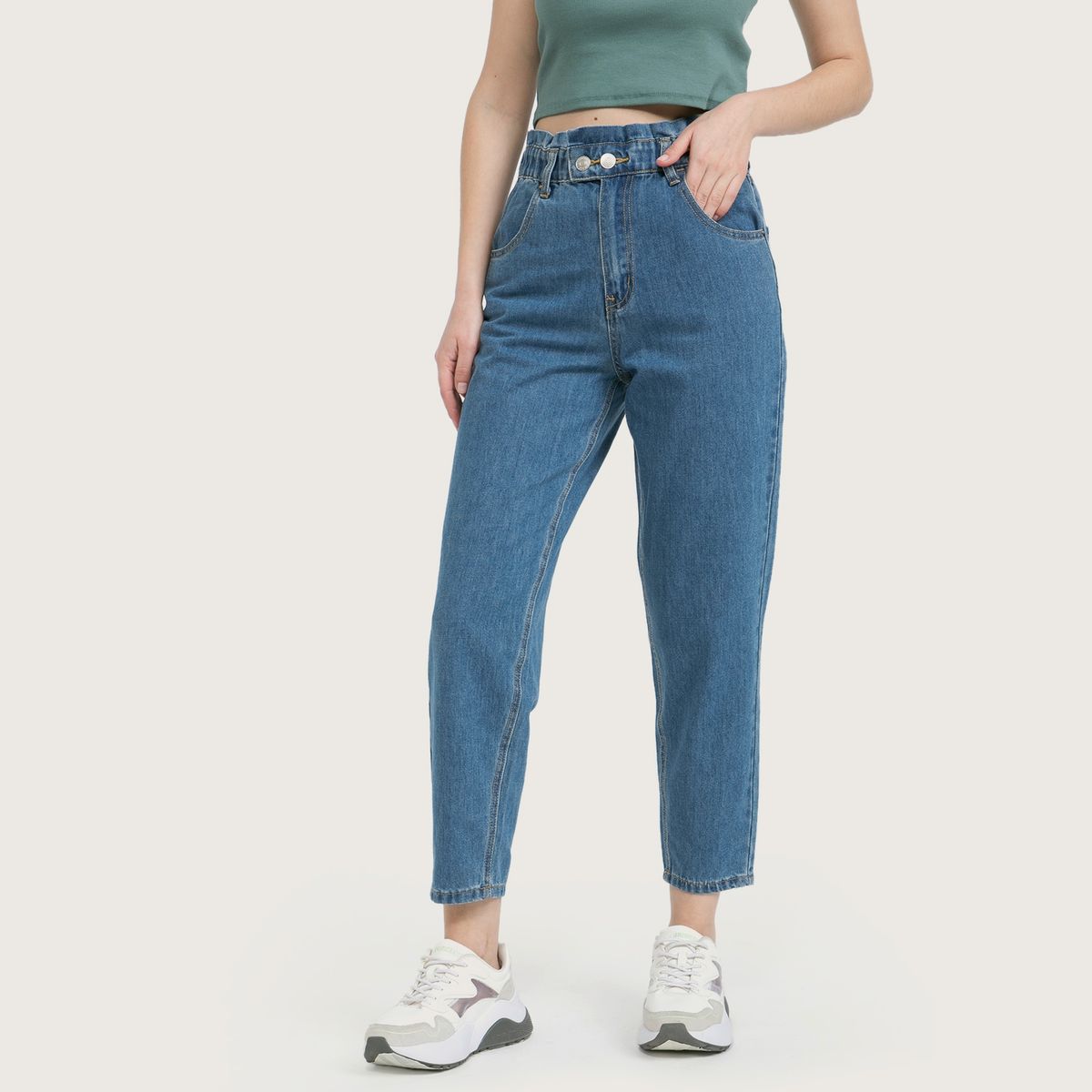 AMERICANINO - Jeans Paper Bag Mujer Americanino