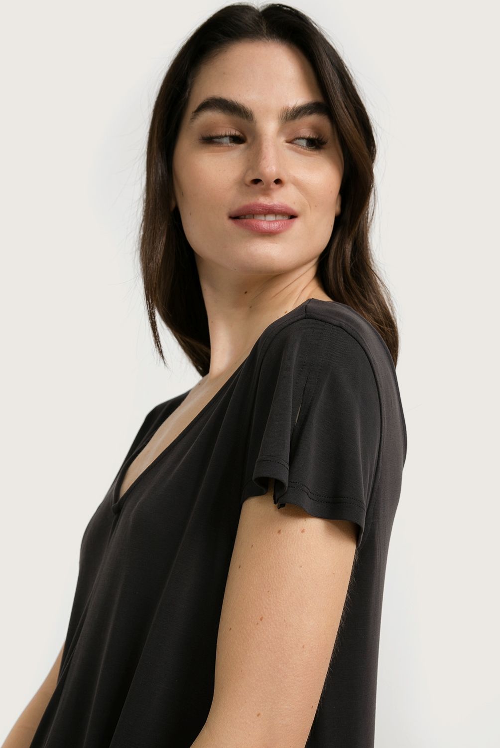 BASEMENT - Polera Modal Mujer