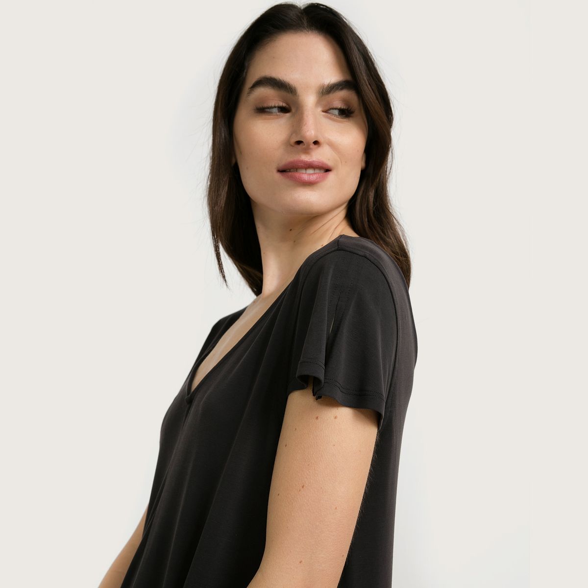 BASEMENT - Polera Modal Mujer