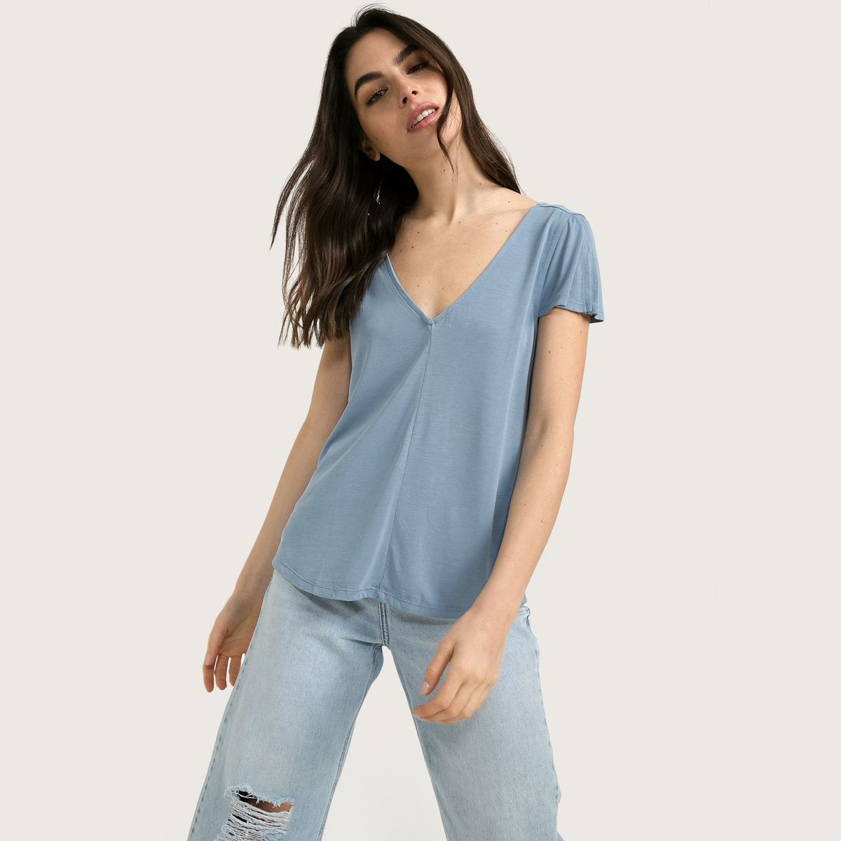 BASEMENT - Polera Modal Mujer