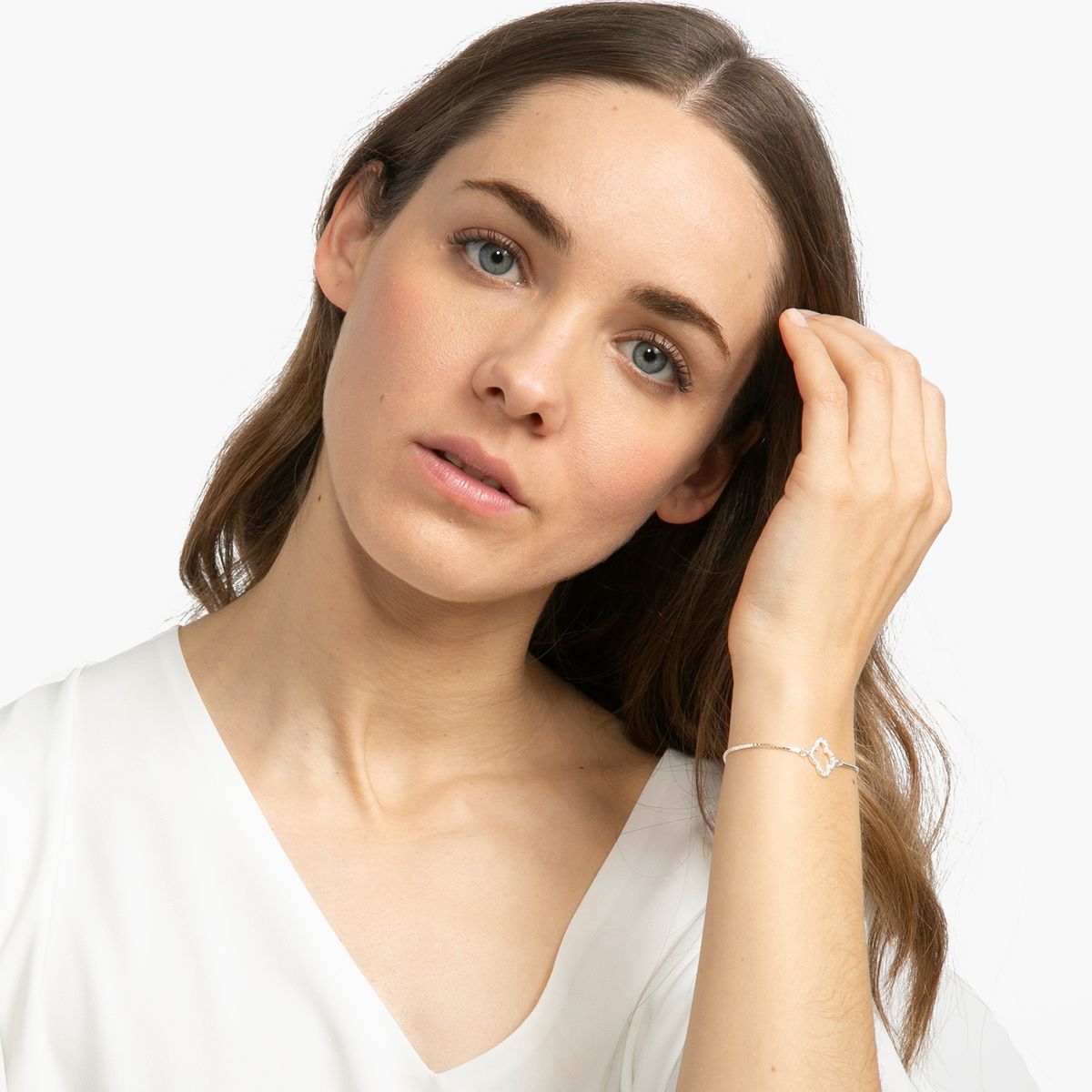 CECILIA BOLOCCO - Pulsera Plata 925 bañada en Rodio con cristales