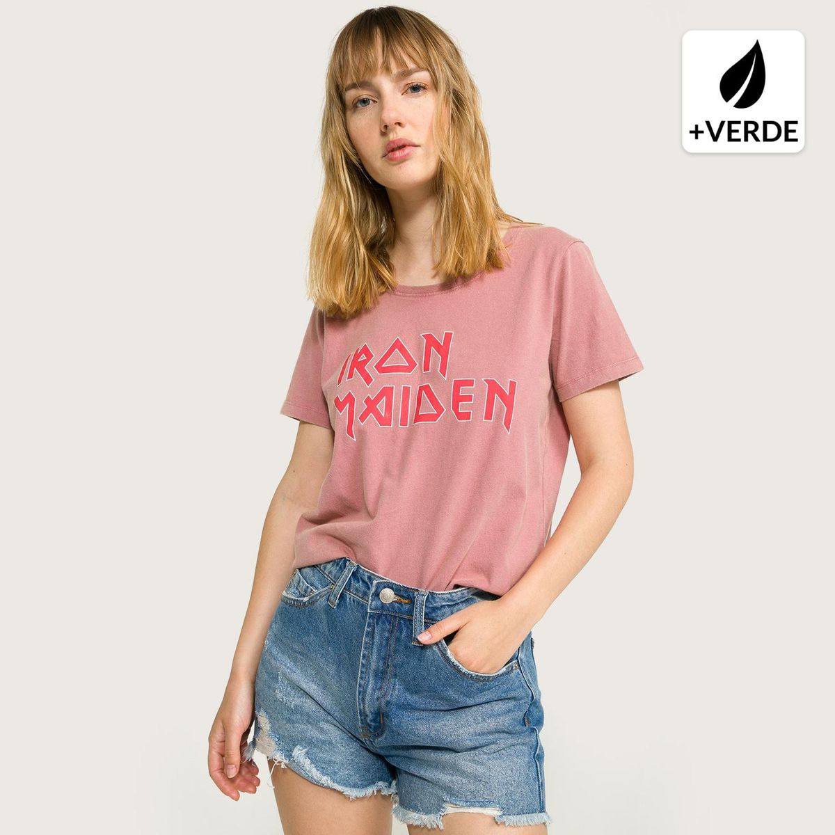 AMERICANINO - Polera Iron Maiden algodón orgánico Mujer