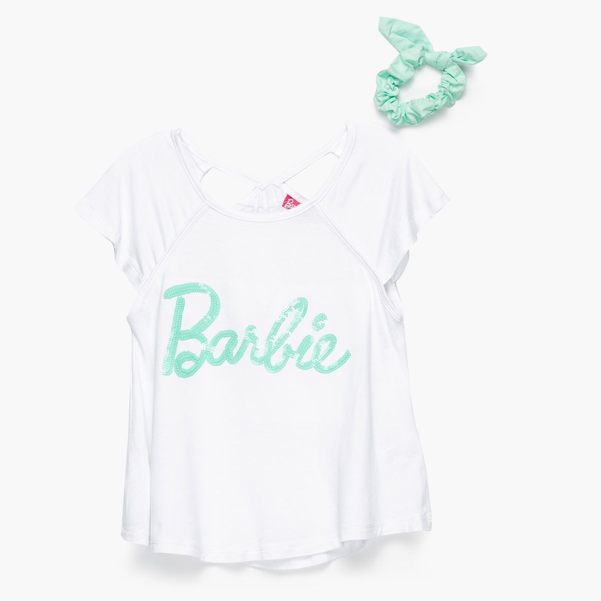 BARBIE - Polera con accesorio Algodón Niña