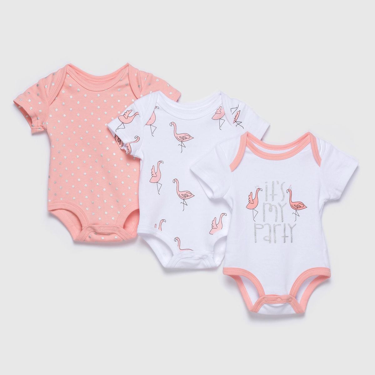 YAMP - Body pack de 3 unidades algodón bebé niña