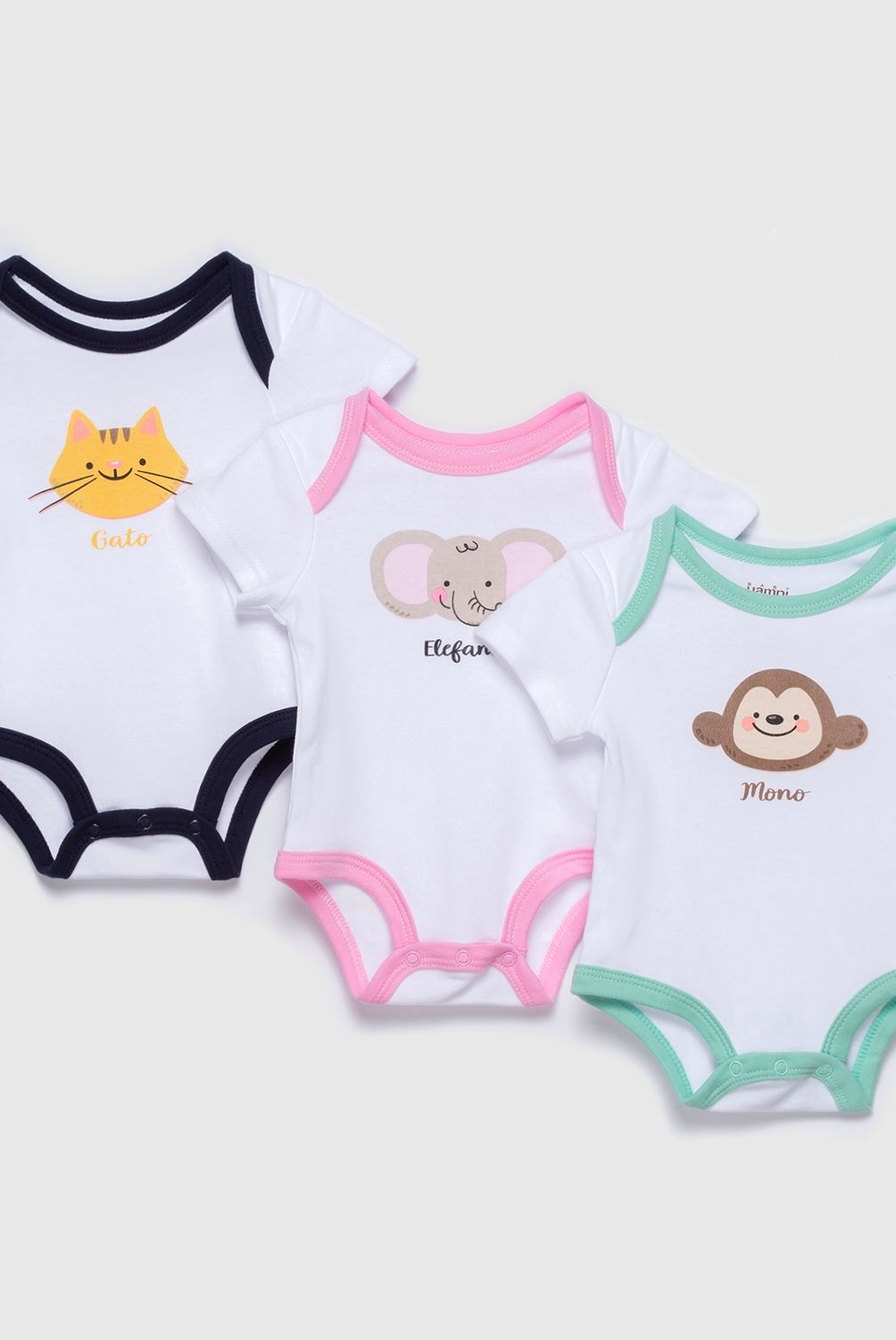 YAMP - Body pack de 3 unidades algodón bebé niña