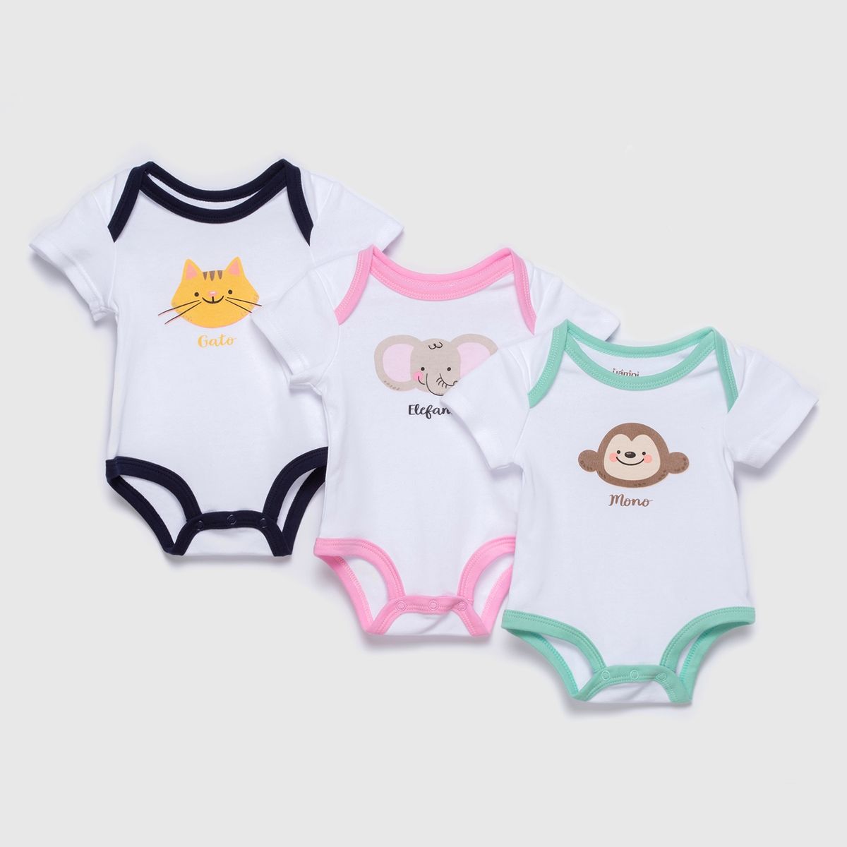 YAMP - Body pack de 3 unidades algodón bebé niña