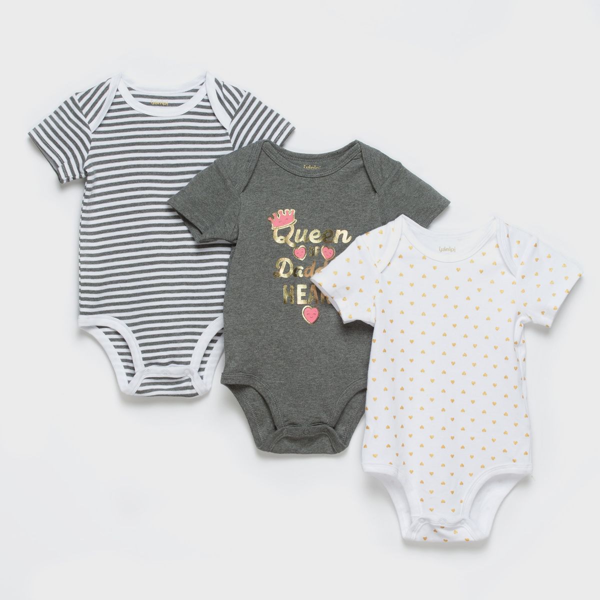 YAMP - Body pack de 3 unidades algodón bebé niña