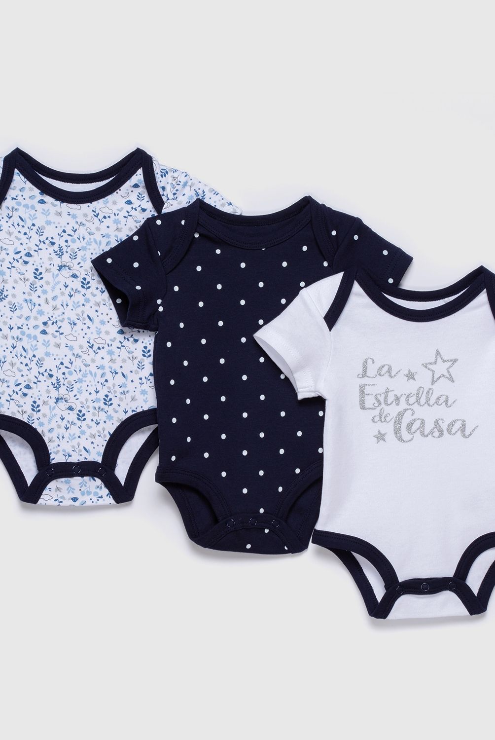 YAMP - Body pack de 3 unidades algodón bebé niña