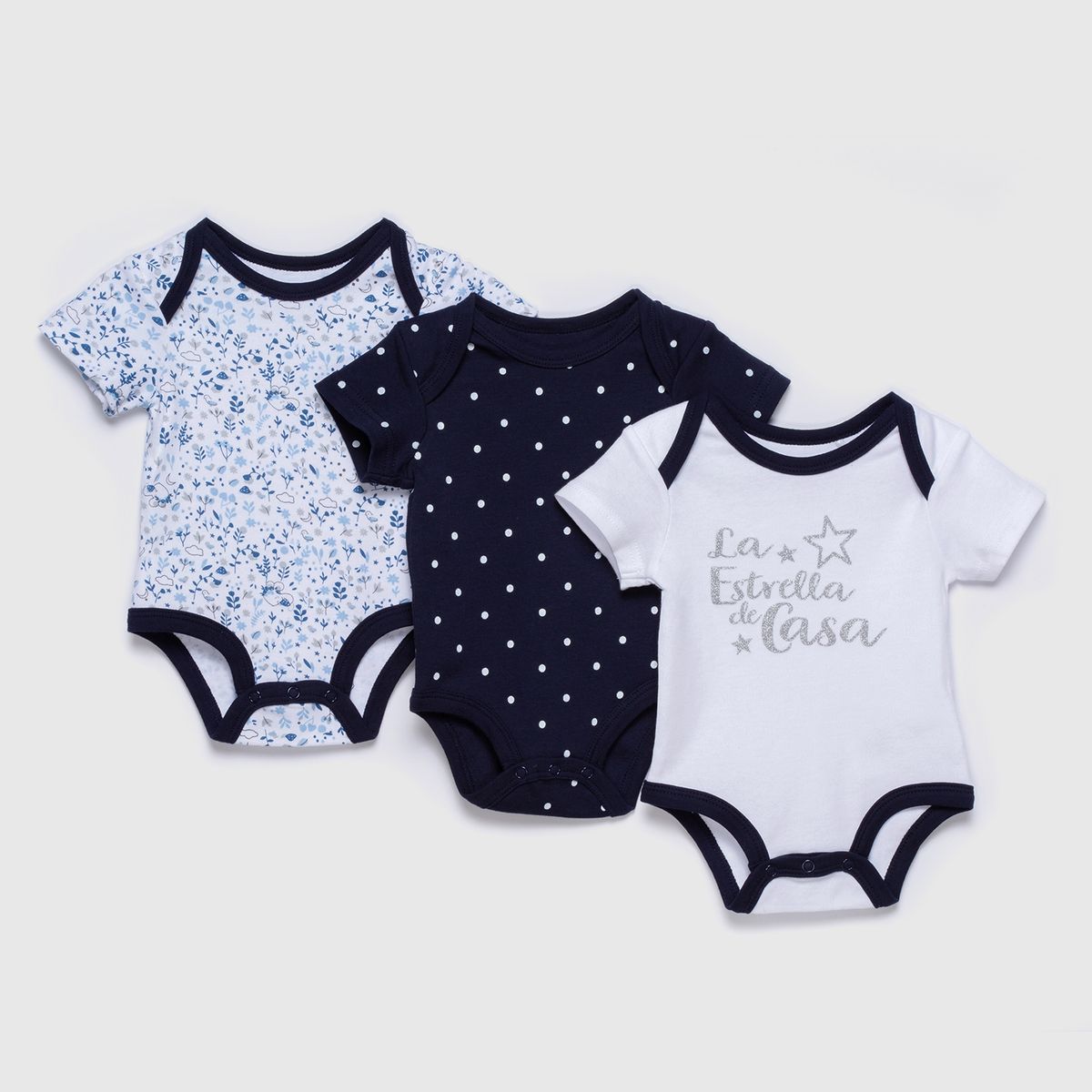 YAMP - Body pack de 3 unidades algodón bebé niña