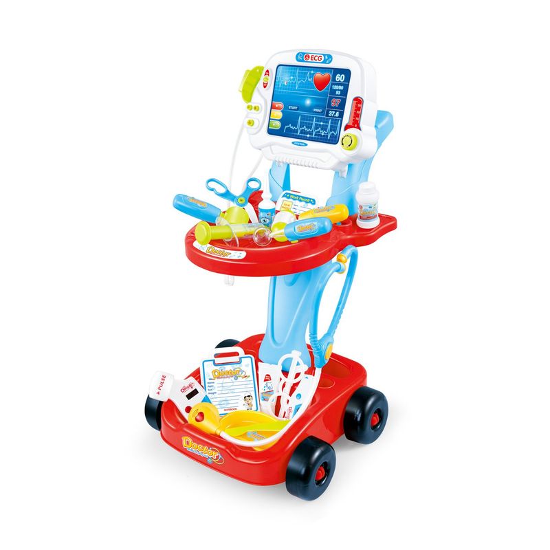JIACHENG - Carrito Doctor Luces Y Sonido 17 Pcs Jiacheng