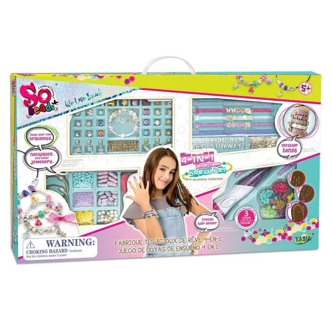 SO BEADS - Set Para Hacer Pulseras 4 En 1 So Beads
