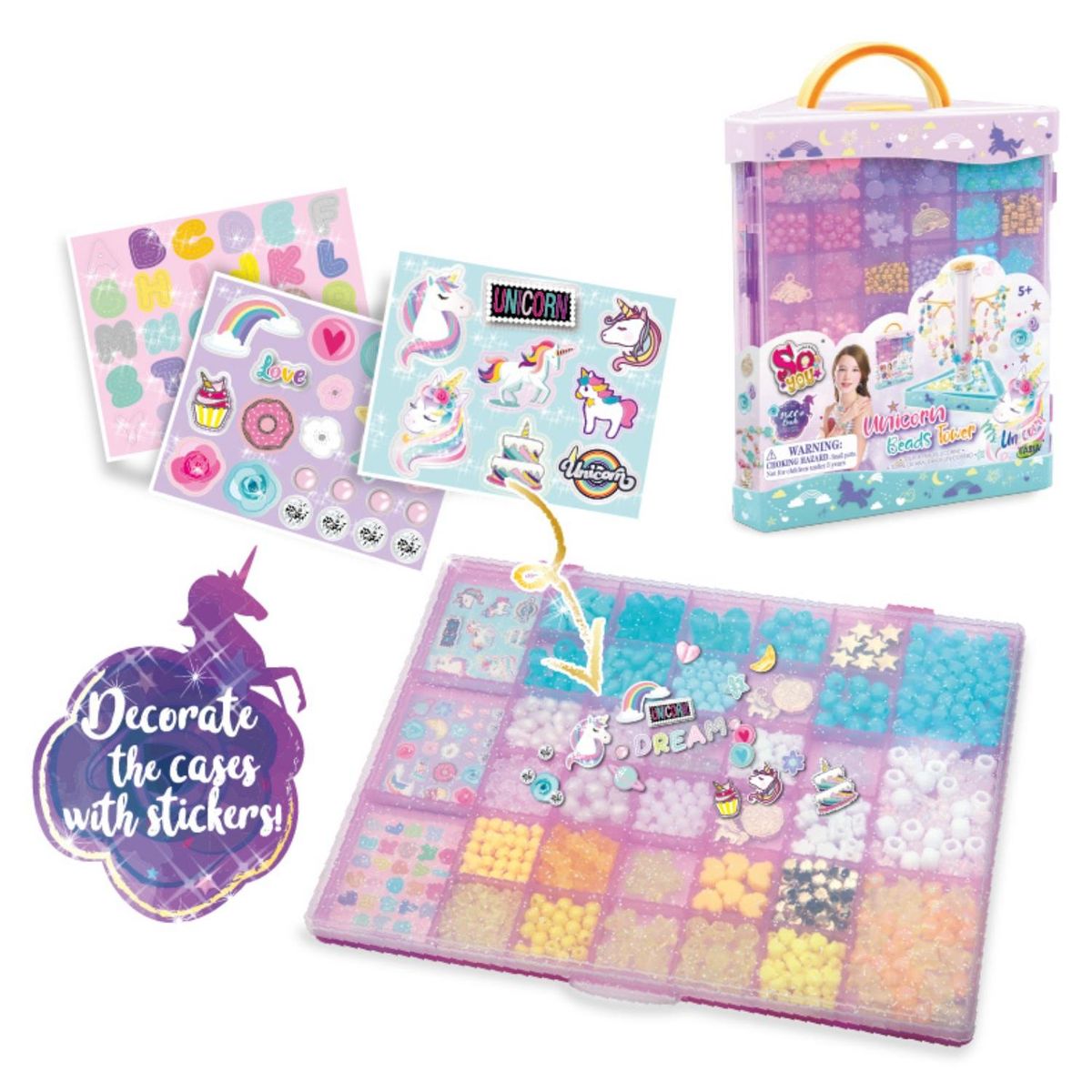 SO YOU - Set Mostacillas Para Hacer Collares Y Pulseras Con Colagador So You