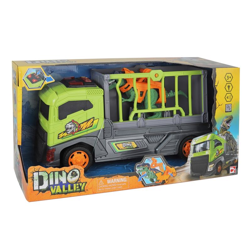 DINO VALLEY - Camion Con Dinosaurio Luz Y Sonido Dino Valley