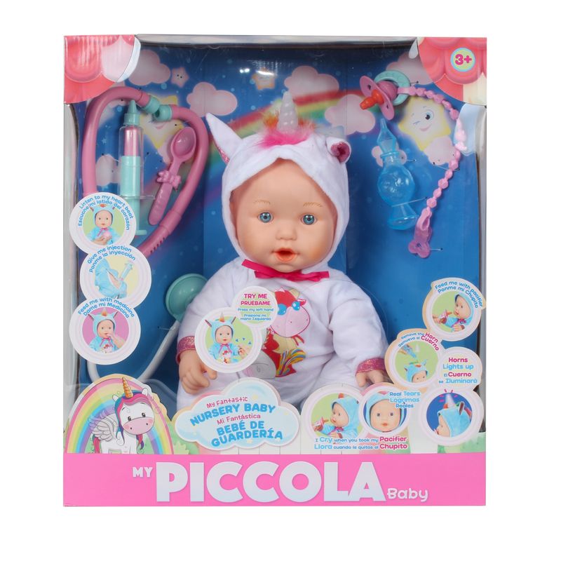 PICCOLA - Muñeca Unicornio Interactivo Blanca Piccola