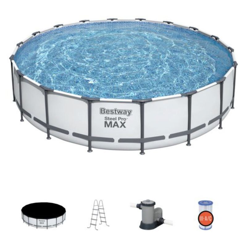 BESTWAY - Piscina 5.49Mx1.22M + Filtro + Esacalera Bestway