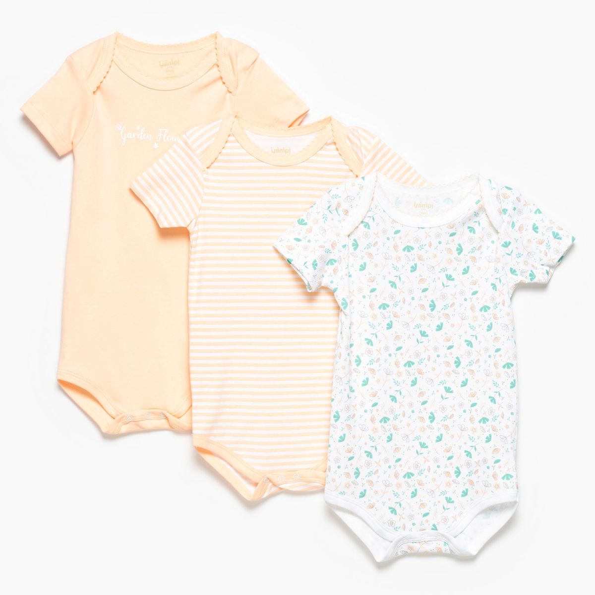 YAMP - Body Pack x 3 Algodón Peruano Bebé