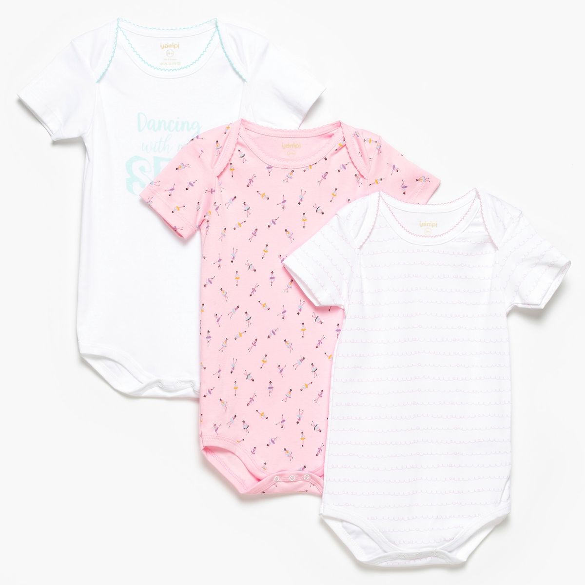 YAMP - Body Pack x 3 Algodón Peruano Bebé