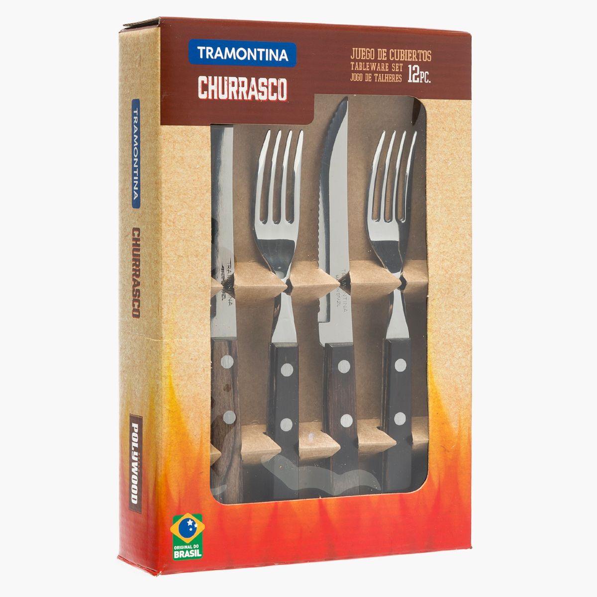 TRAMONTINA - Juego De Cubiertos 12 Piezas Polywood Tramontina