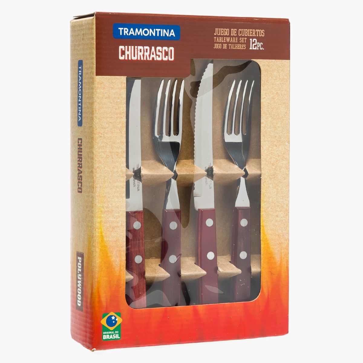 TRAMONTINA - Juego De Cubiertos 12 Piezas Polywood Tramontina