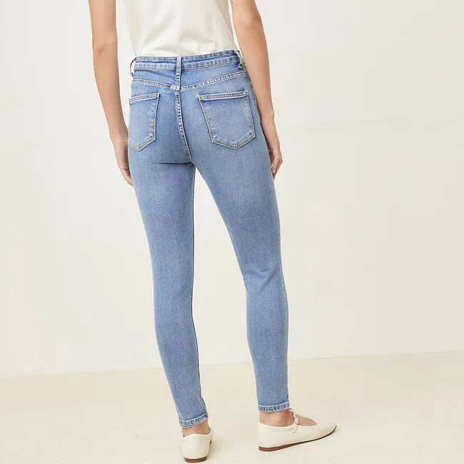 BASEMENT - Jeans Basement Skinny Tiro Alto Mujer Algodón