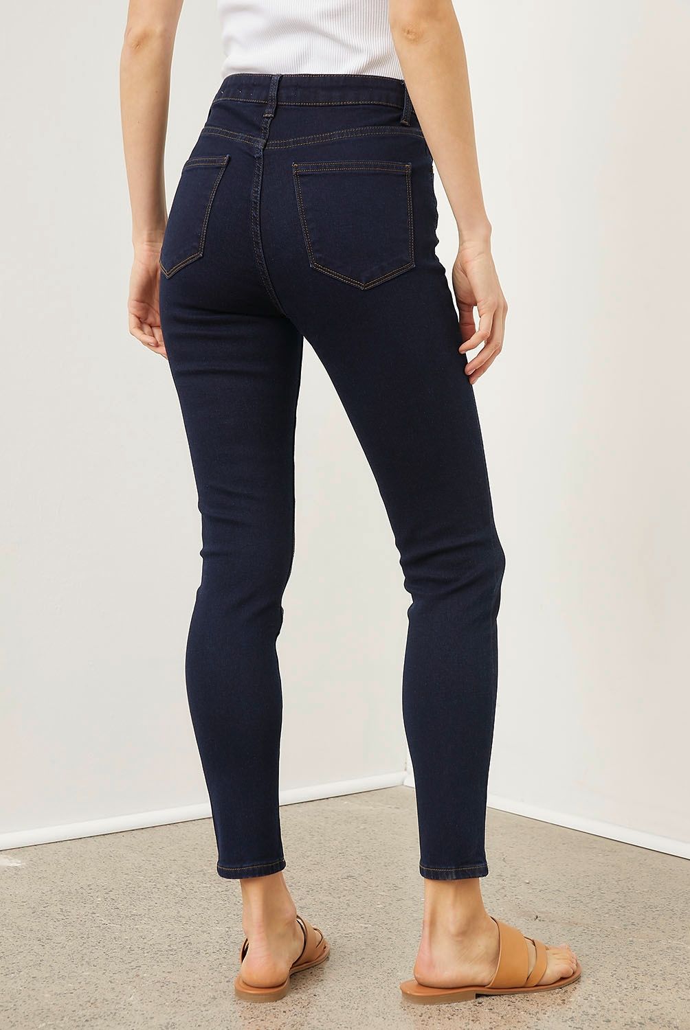 BASEMENT - Jeans Basement Skinny Tiro Alto Mujer Algodón