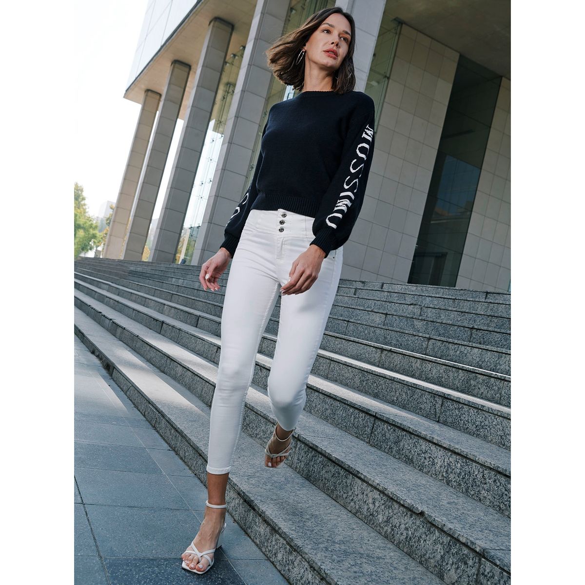 MOSSIMO - Jeans Skinny Push Up Tiro Alto Mujer Mossimo