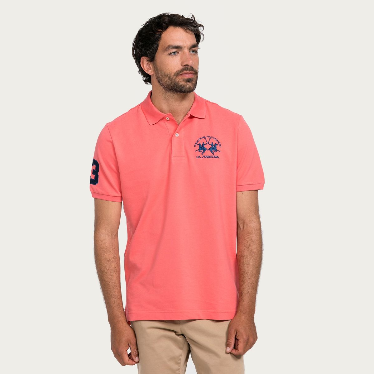 LA MARTINA - La Martina Polera Pique 100% Algodón  Premium Hombre