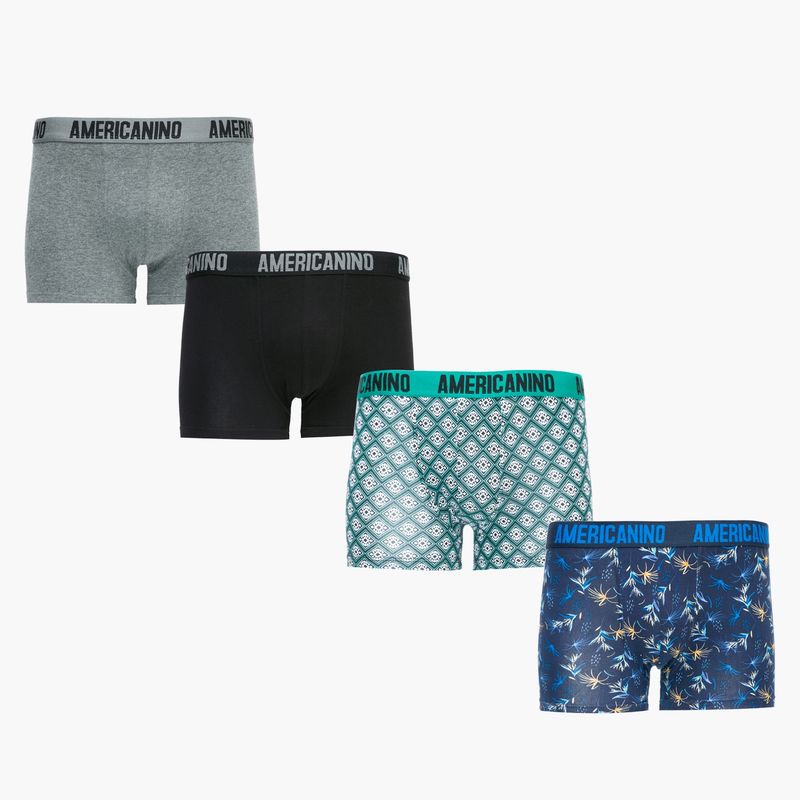 AMERICANINO - Pack De 4 Boxer Algodón Hombre Americanino