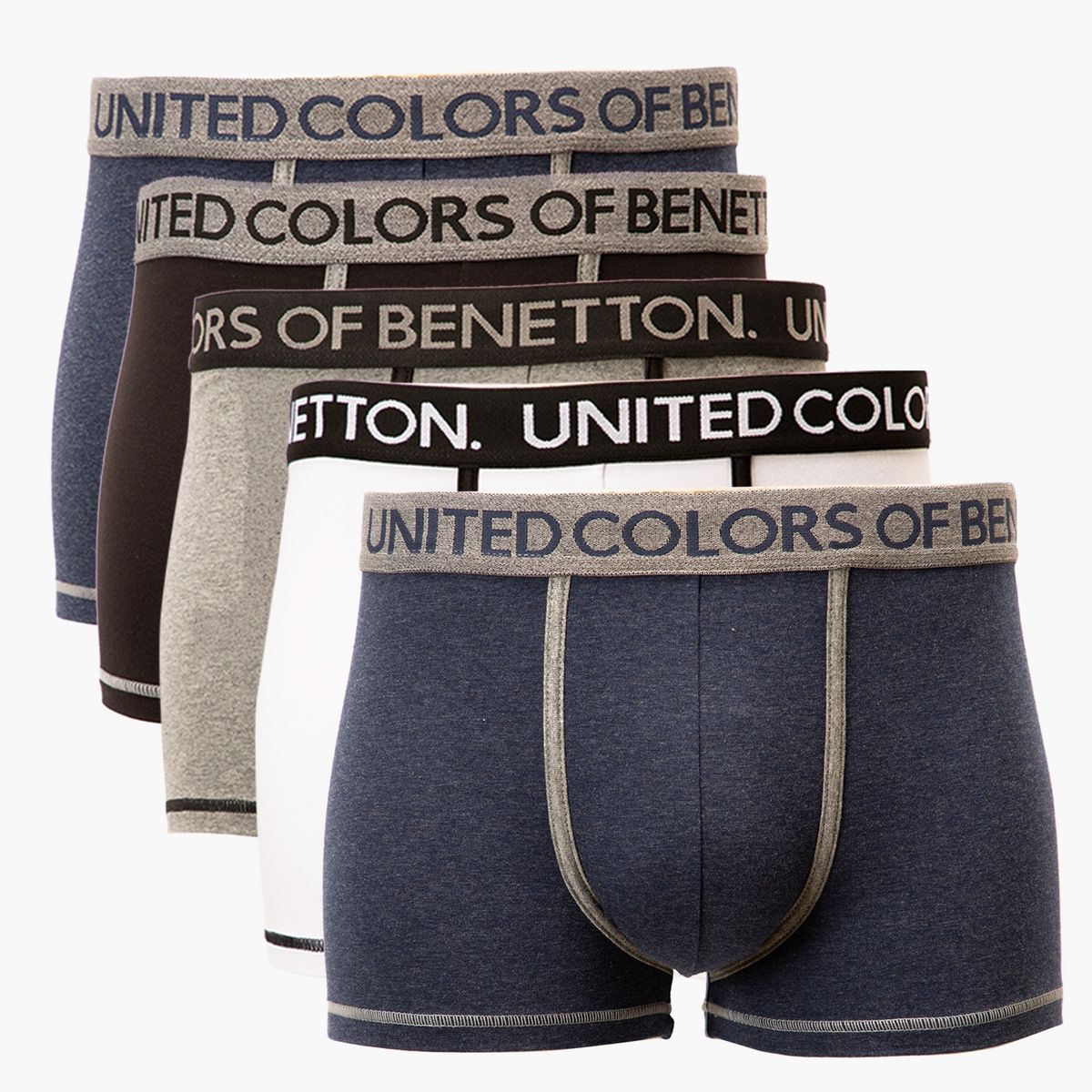 BENETTON - Pack 5 Boxers Algodón Hombre Benetton
