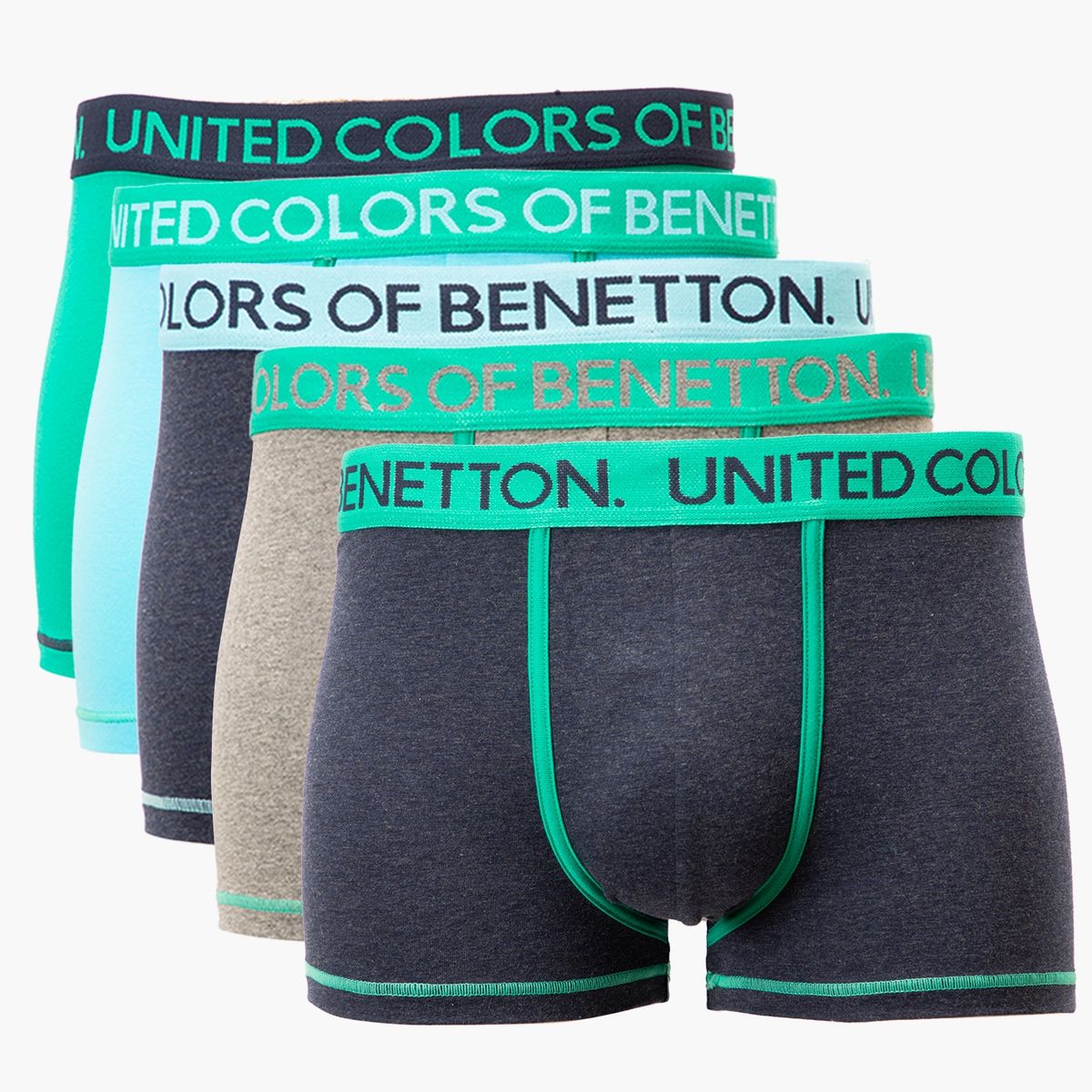 BENETTON - Pack 5 Boxers Algodón Hombre Benetton