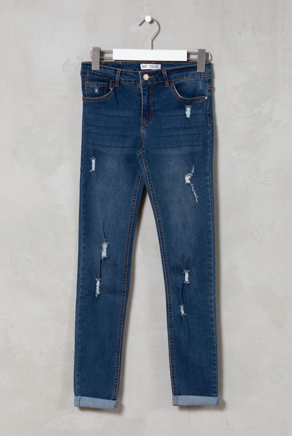 ELEVEN - Jeans Skinny Tiro Alto Algodón Eleven Niña