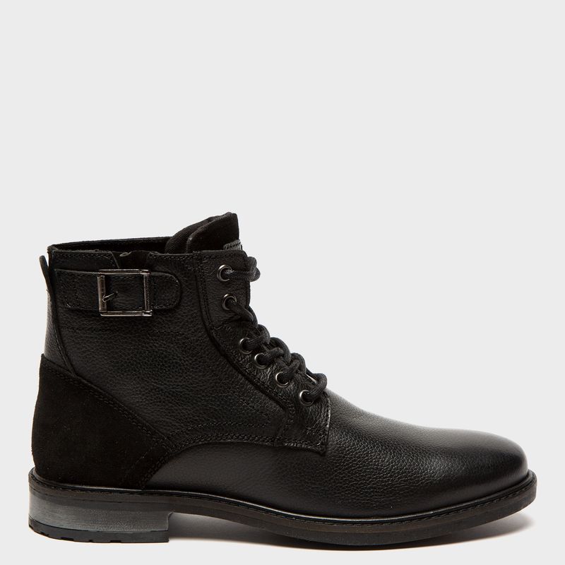 AMERICANINO - Botín Hombre Cuero Negro Americanino