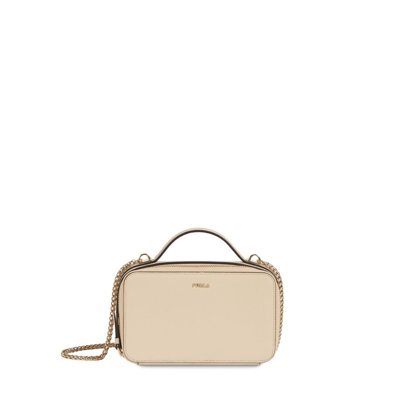 FURLA - Crossbody de cuero Furla Babylon blanca