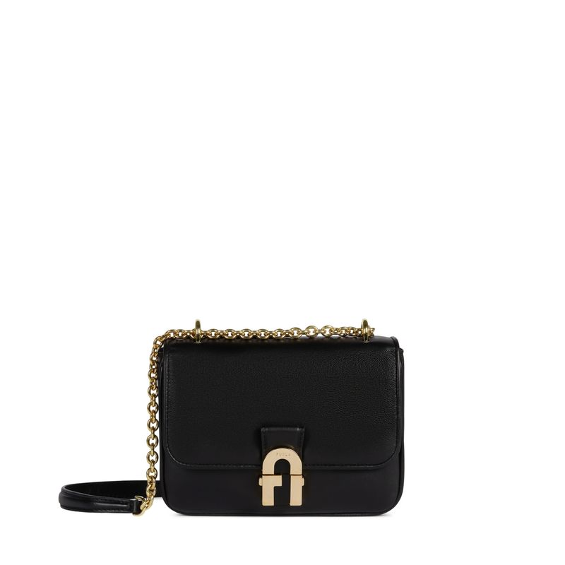 FURLA - Furla Bandolera De Cuero Pillow Negra