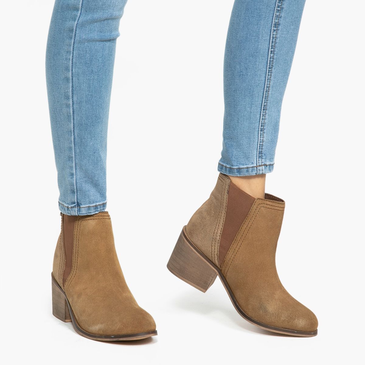 APOLOGY - Botín Mujer Cuero Camel