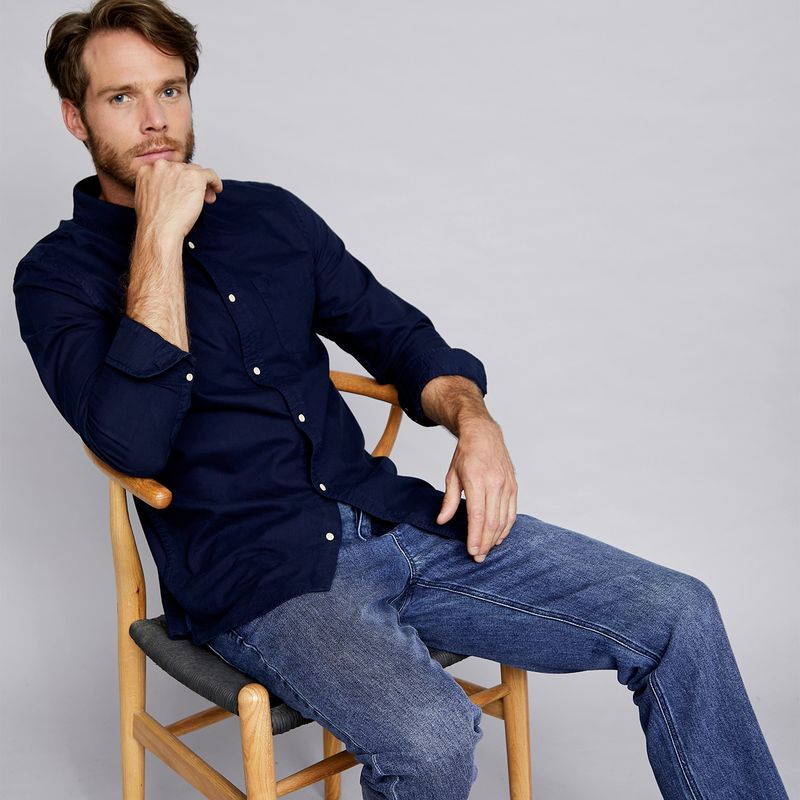 WOLF&HANK - Wolf&Hank Camisa Casual Algodón Hombre