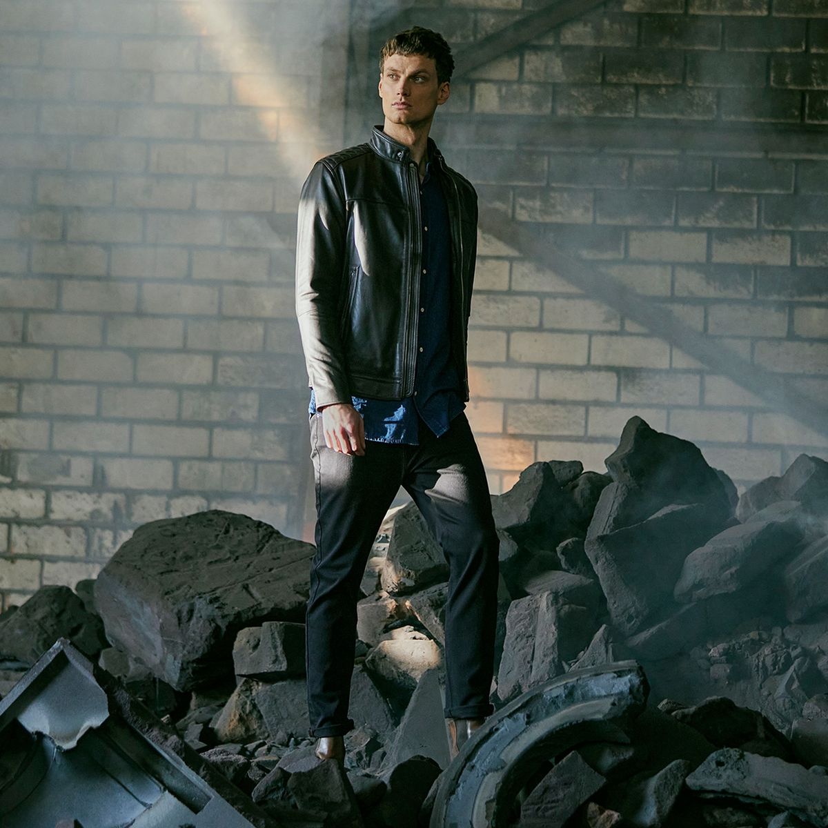 WOLF&HANK - Chaqueta Cuero Hombre