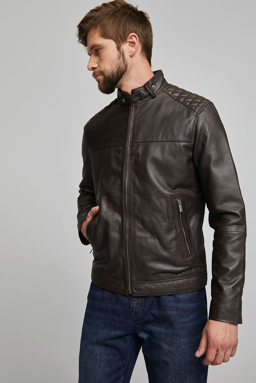 WOLF&HANK - Chaqueta Cuero Hombre