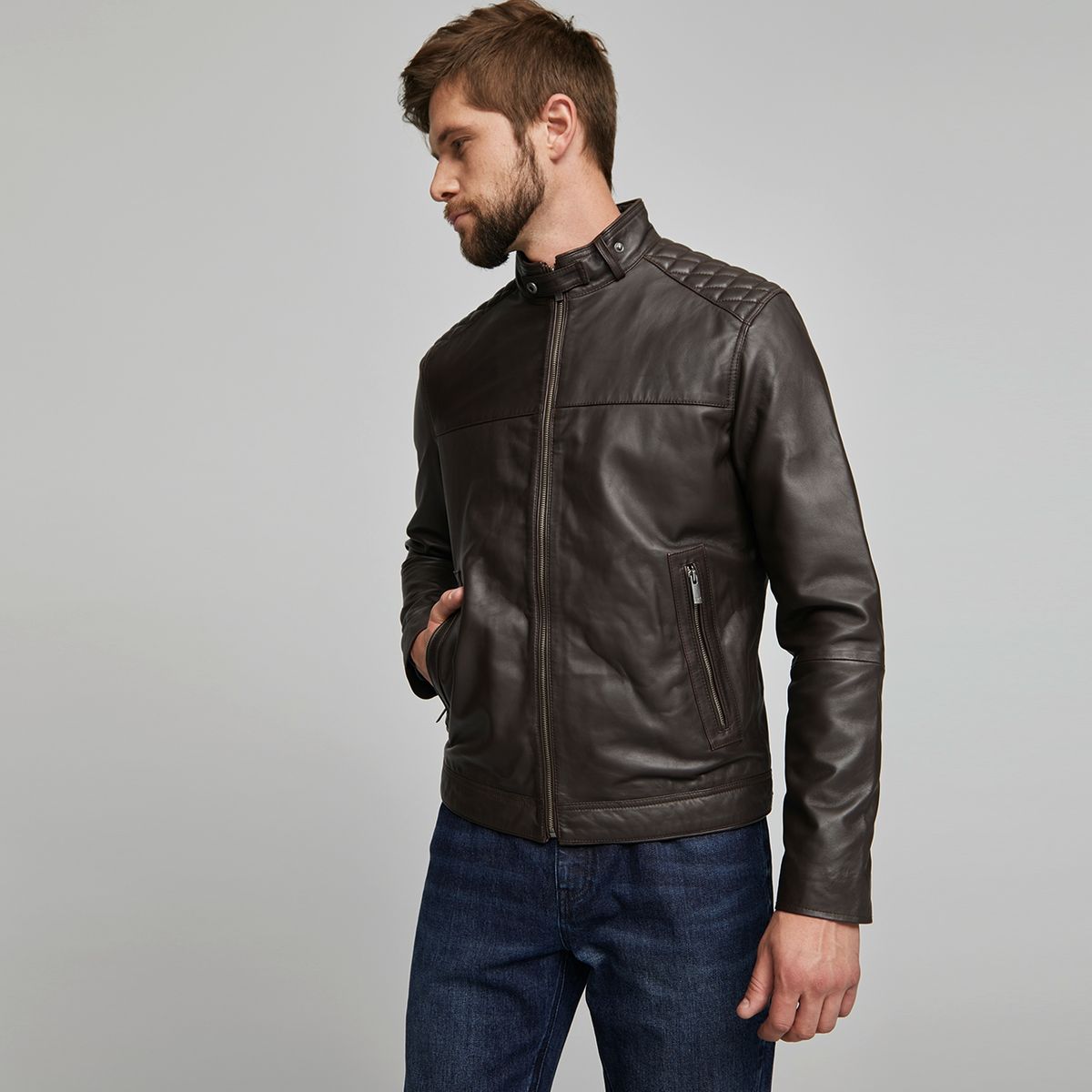 WOLF&HANK - Chaqueta Cuero Hombre