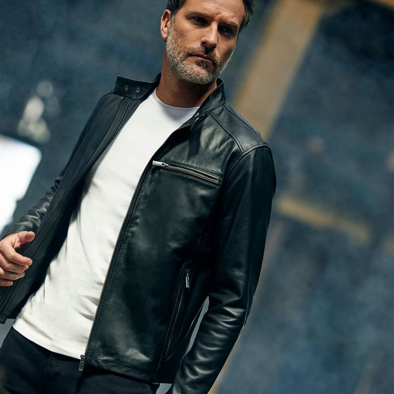 WOLF&HANK - Wolf&Hank Chaqueta Cuero Hombre