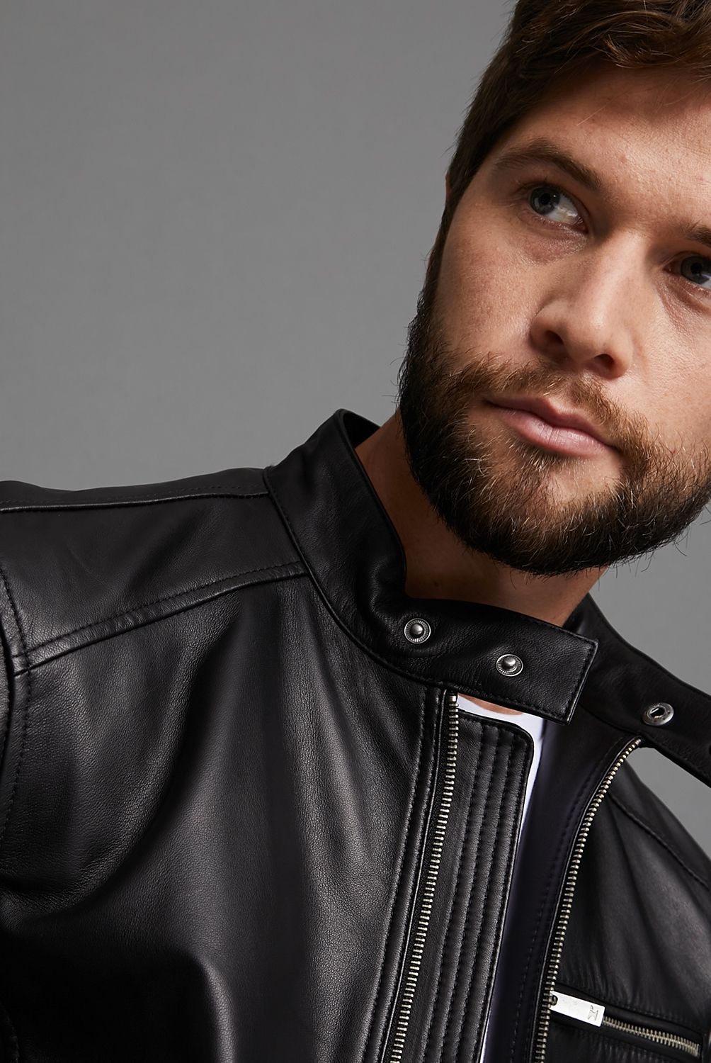 WOLF&HANK - Wolf&Hank Chaqueta Cuero Hombre
