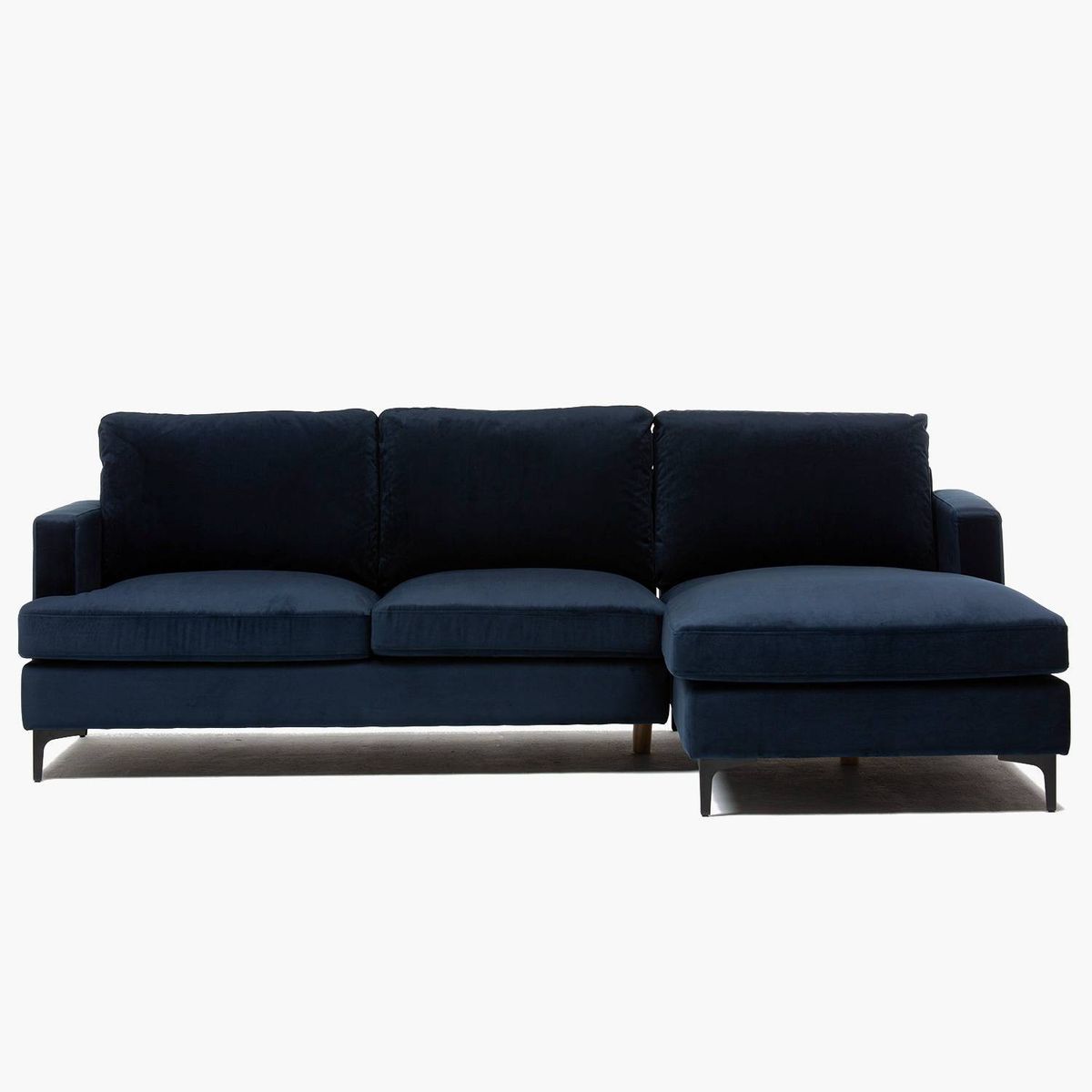 BASEMENT HOME - Sofá Seccional Derecho Velvet Metro Basement Home