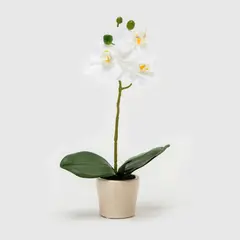 MICA - Flor Orquídea Blanca 33 cm