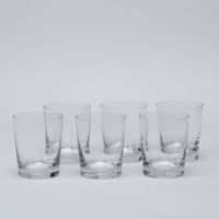 Vasos Cortos Set 6 Vidrio Cono 250ml